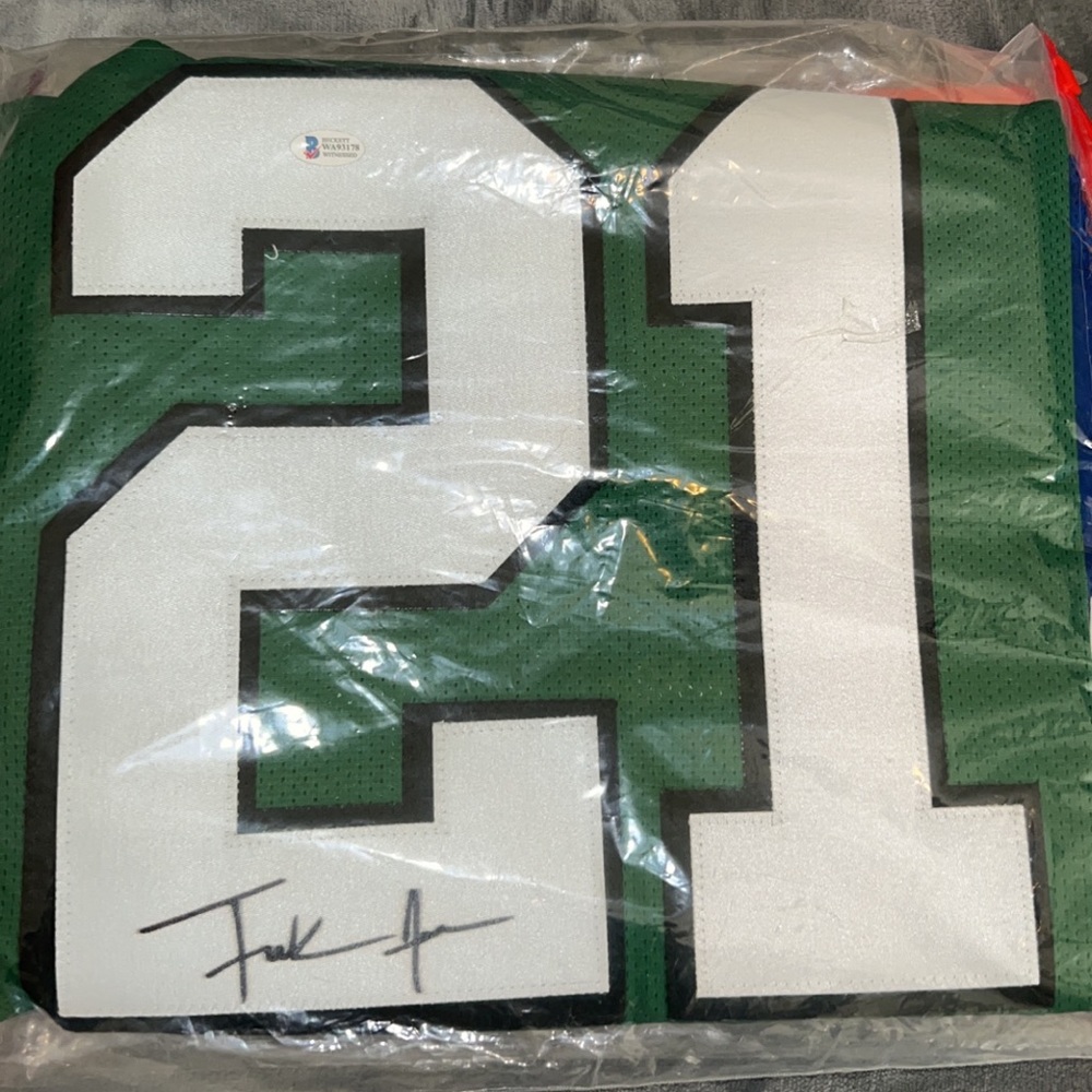 Signed authenticated Frank Gore custom New York Jets jersey